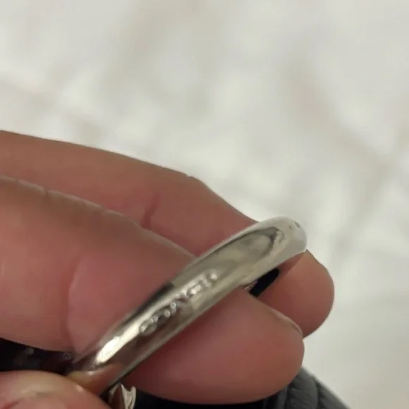 Coach Black Crossbody Bag with Silver Detail - Picture 7 of 11